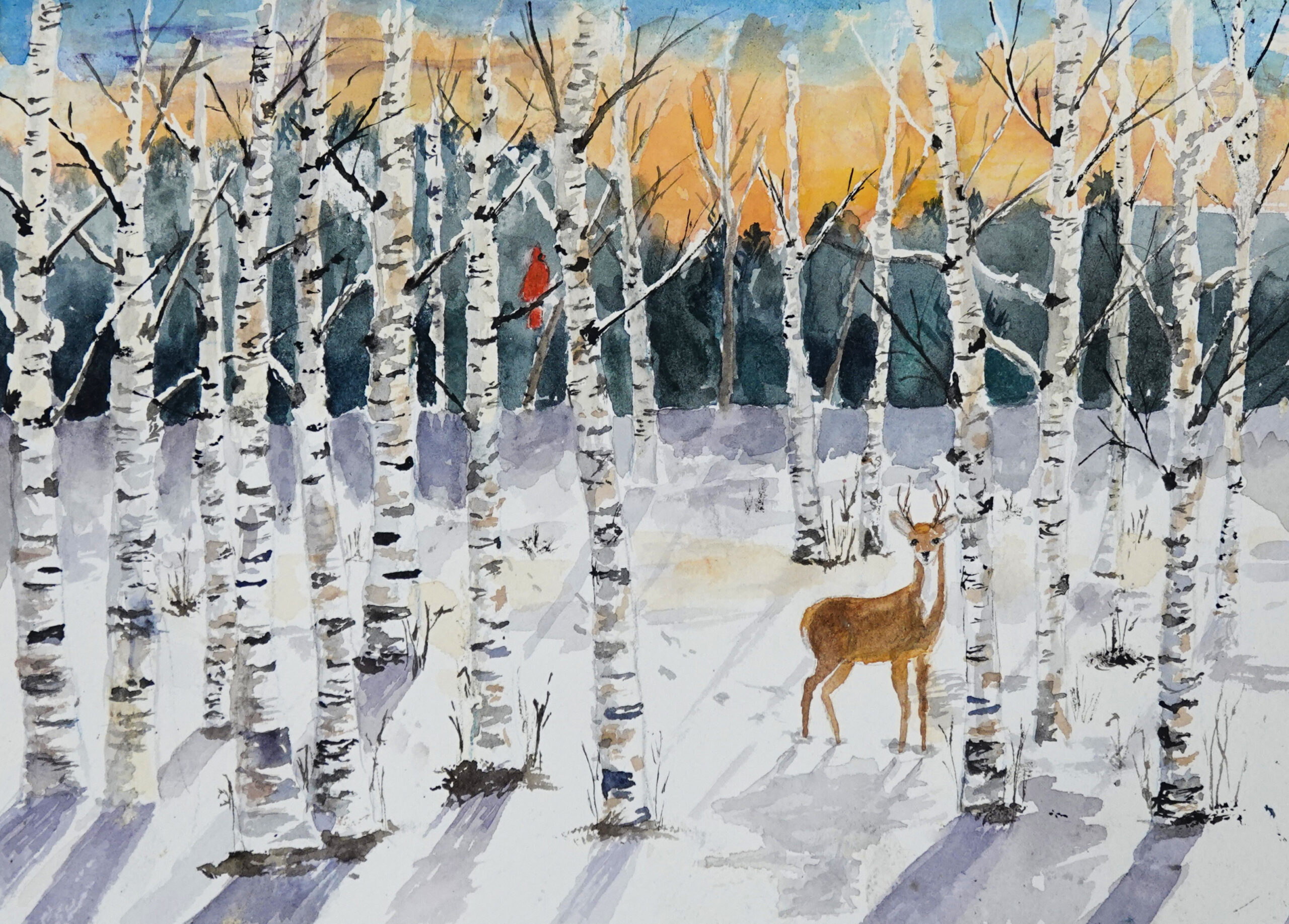 Dawn Chorus Watercolor