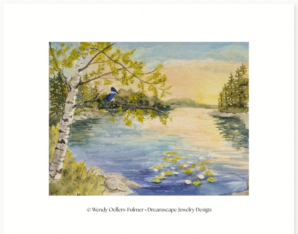 When Summer Celebrates: A Moment of Wonder Watercolor
